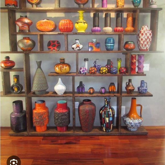 Unique Bitossi orange striped ceramic box with sticker MCM - Picture 9 of 11